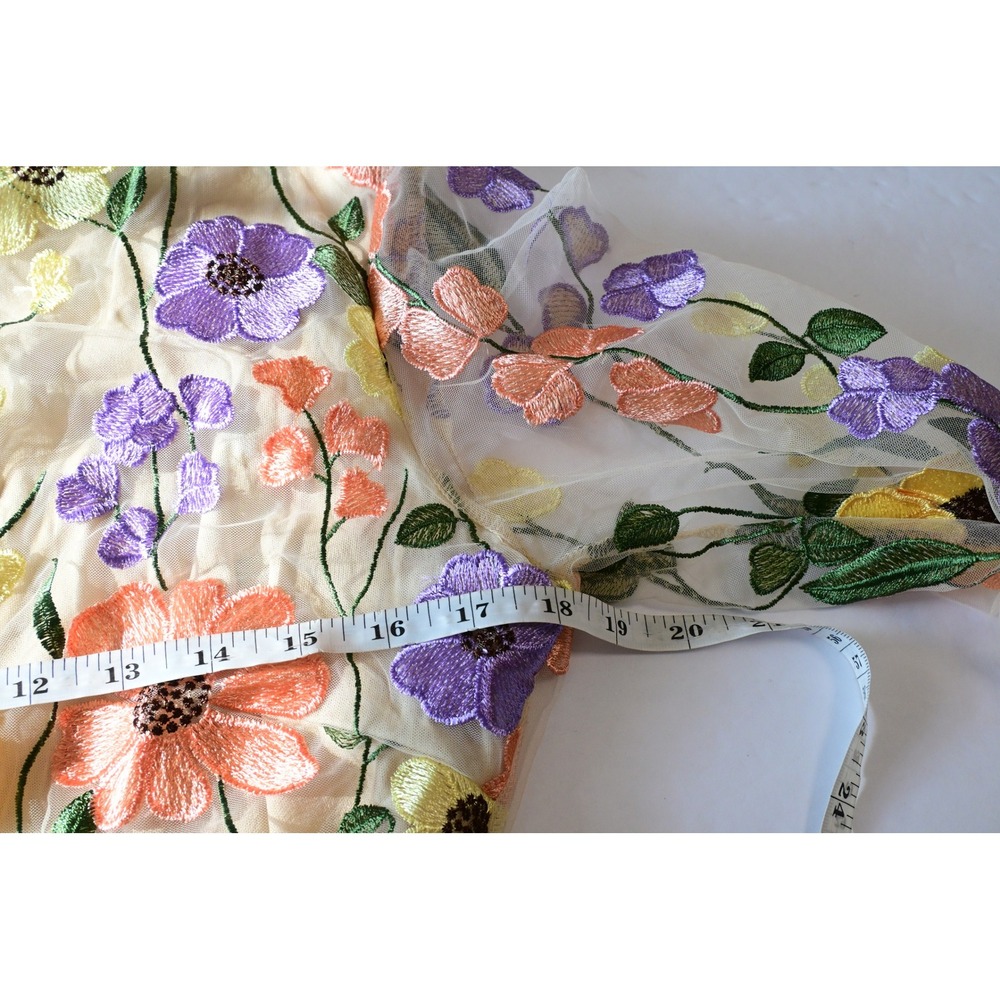 Heidi Floral Embroidered Mesh Mini Dress - Picture 5 of 8